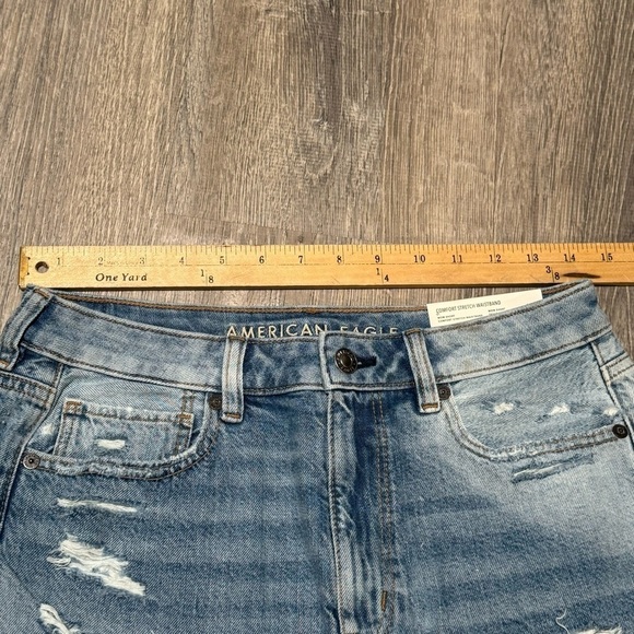 NWT American Eagle Distressed Mom Short Comfort Stretch Waistband 6 - Picture 10 of 11